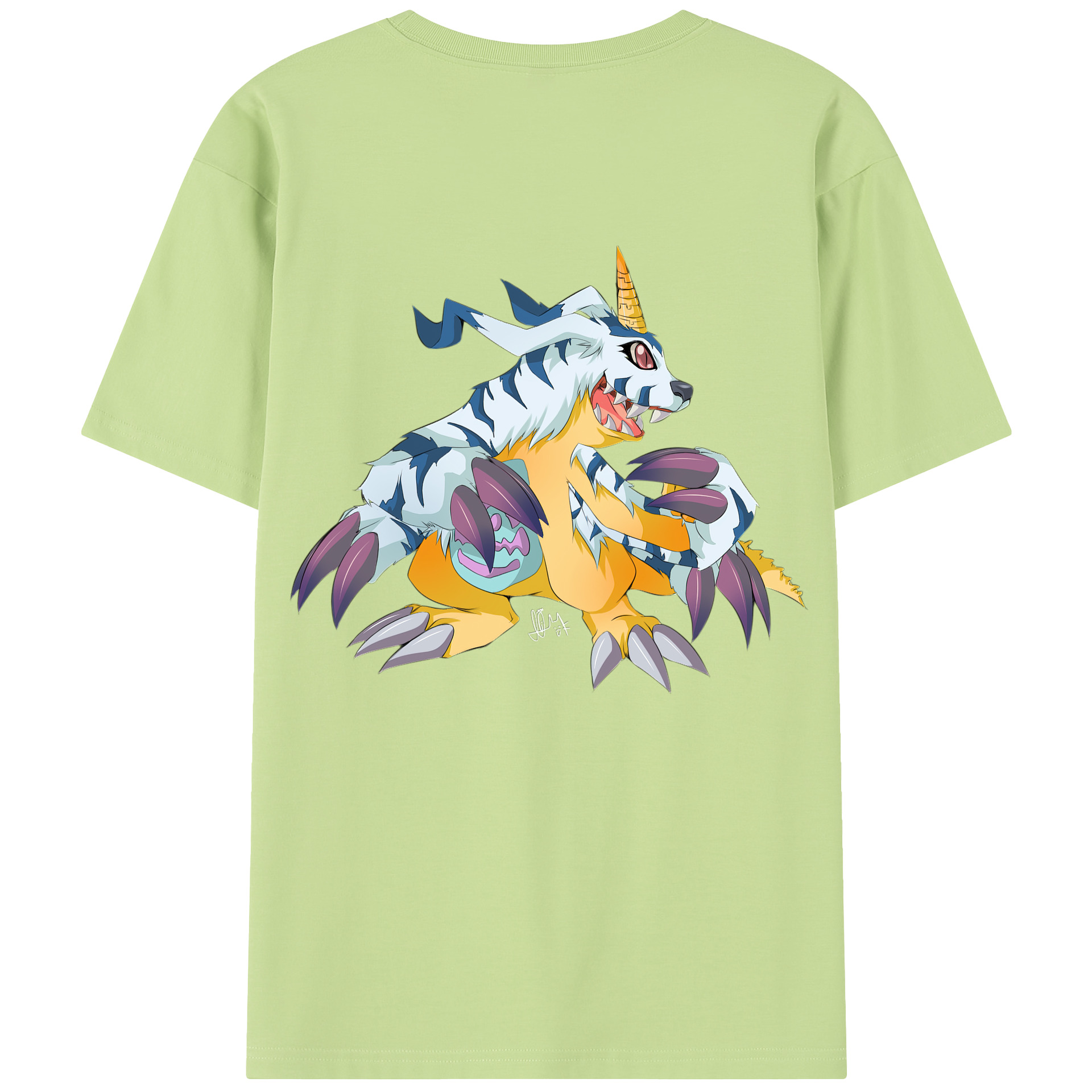（画像用） Digimon デジタルモンスター/デジモン 綿100％半袖Tシャツ（背面プリント）